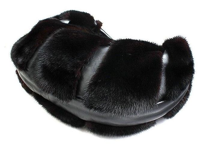 Valentino Borsa a Spalla Black Grama Mink Croissant Nero - vista 4