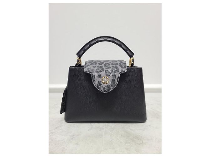 Louis Vuitton Capucines BB Schultertasche Black Leopard Monogram Schwarz - Ansicht 2