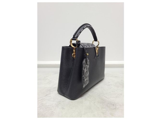 Louis Vuitton Capucines BB Schultertasche Black Leopard Monogram Schwarz - Ansicht 3