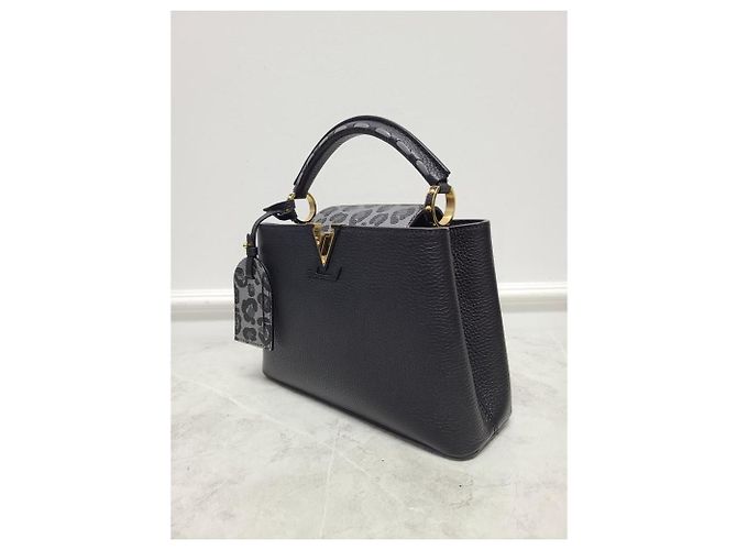 Louis Vuitton Capucines BB Schultertasche Black Leopard Monogram Schwarz - Ansicht 4