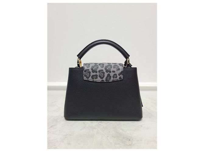 Louis Vuitton Capucines BB Schultertasche Black Leopard Monogram Schwarz - Ansicht 6