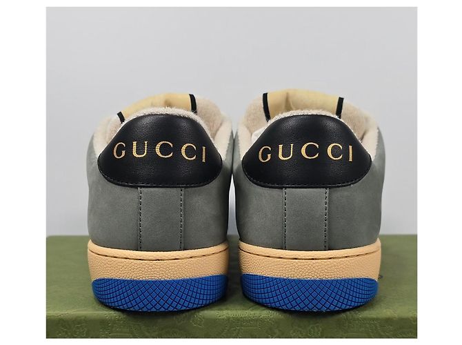 Gucci Sneakers Screen Runner in cotone GG e scamosciato Multicolore - vista 5