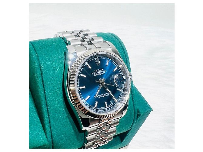 Rolex Orologio Datejust Blue Roulette Date Jubilee Hidden da Uomo - vista 2
