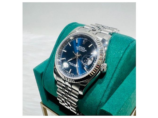Rolex Orologio Datejust Blue Roulette Date Jubilee Hidden da Uomo - vista 3