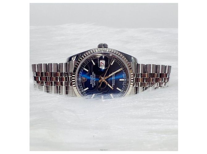 Rolex Orologio Datejust Blue Roulette Date Jubilee Hidden da Uomo - vista 4