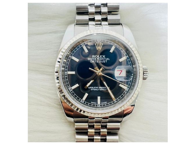 Rolex Orologio Datejust Blue Roulette Date Jubilee Hidden da Uomo - vista 7