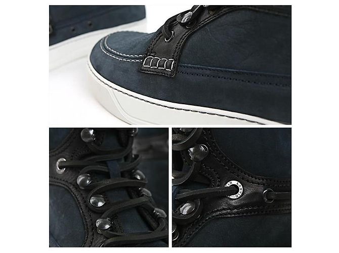 Lanvin Sneaker alte in nubuck Nero - vista 12