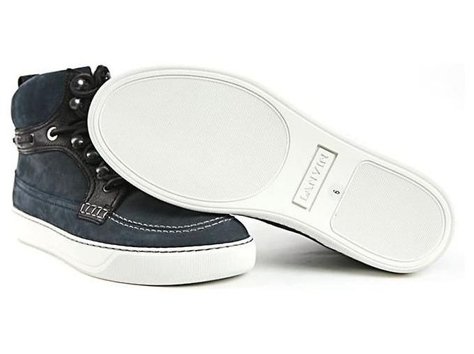 Lanvin Sneaker alte in nubuck Nero - vista 15