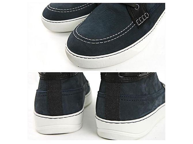 Lanvin Sneaker alte in nubuck Nero - vista 4