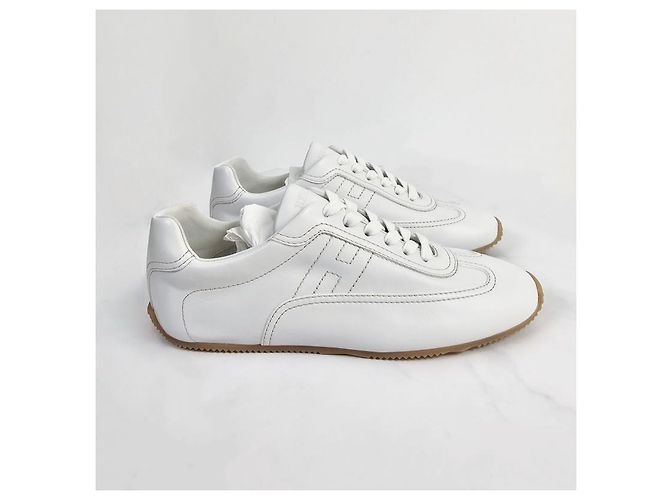 Hermès Sneakers da donna con suola sottile in Blanc Argento - vista 10
