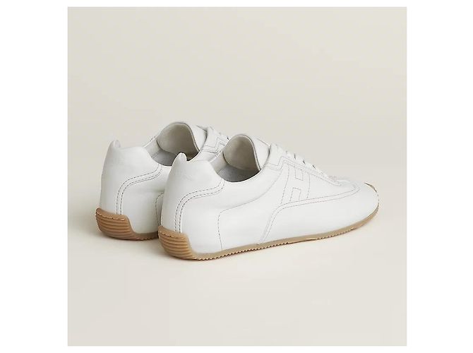 Hermès Sneakers da donna con suola sottile in Blanc Argento - vista 5