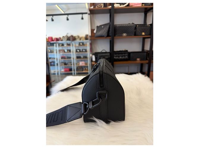 Louis Vuitton Keepall Aerogram Black Crossbody Nero - vista 7