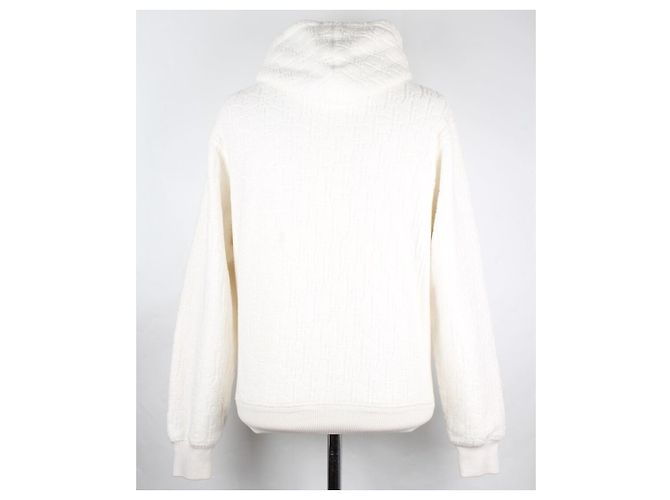 Dior Moletom com capuz em jacquard de toalha branco XXS - vista 4