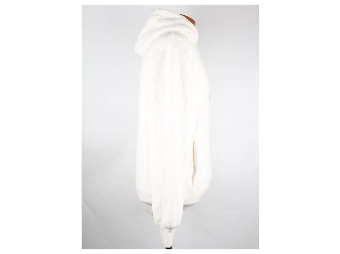 Dior Moletom com capuz em jacquard de toalha branco XXS - vista 5