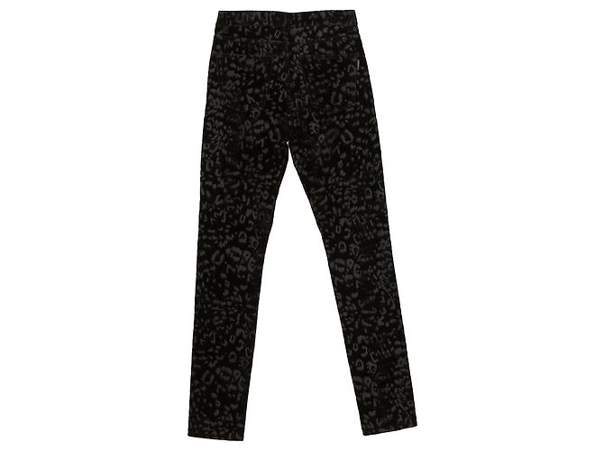 Saint Laurent Pantalones skinny de algodón negro - vista 2