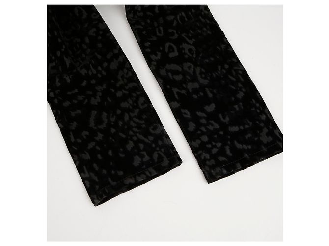 Saint Laurent Pantalones skinny de algodón negro - vista 5
