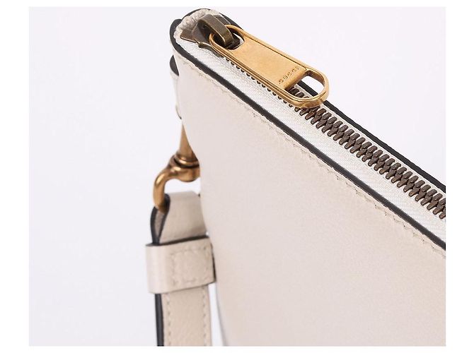 Gucci Clutch con tracolla media e logo firma Bianco - vista 6