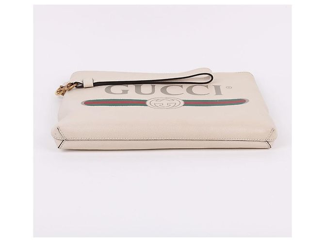 Gucci Clutch con tracolla media e logo firma Bianco - vista 8