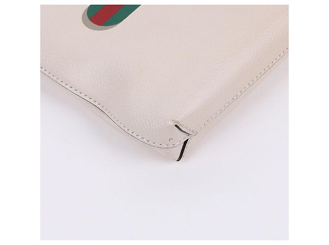 Gucci Clutch con tracolla media e logo firma Bianco - vista 9