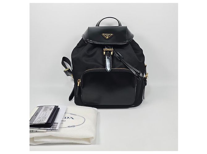 Prada Zaino in Re-Nylon e pelle spazzolata Argento - vista 2
