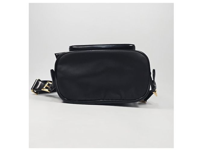 Prada Zaino in Re-Nylon e pelle spazzolata Argento - vista 8