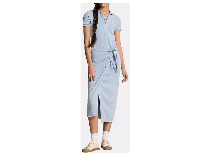 Ralph Lauren Polo-Kleid mit Bindegürtel LIGHT INDIGO - Ansicht 3