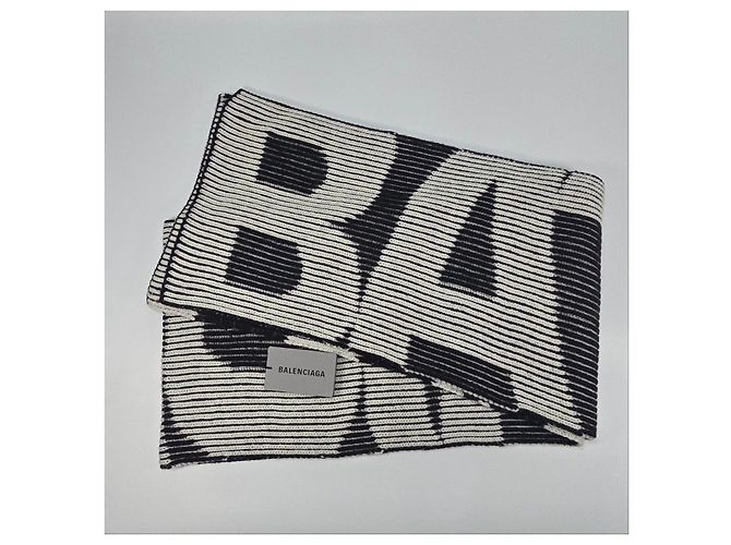 Balenciaga Sciarpa in lana con logo stampato Multicolore - vista 2
