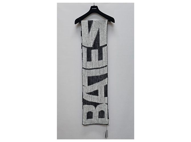 Balenciaga Sciarpa in lana con logo stampato Multicolore - vista 3