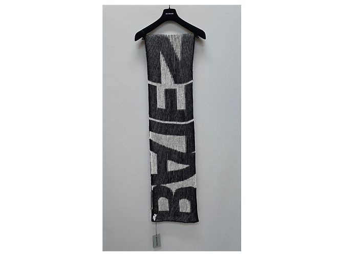 Balenciaga Sciarpa in lana con logo stampato Multicolore - vista 5
