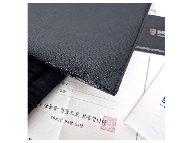 Prada Clutch Saffiano Triangle Logo Black Nero - vista 8