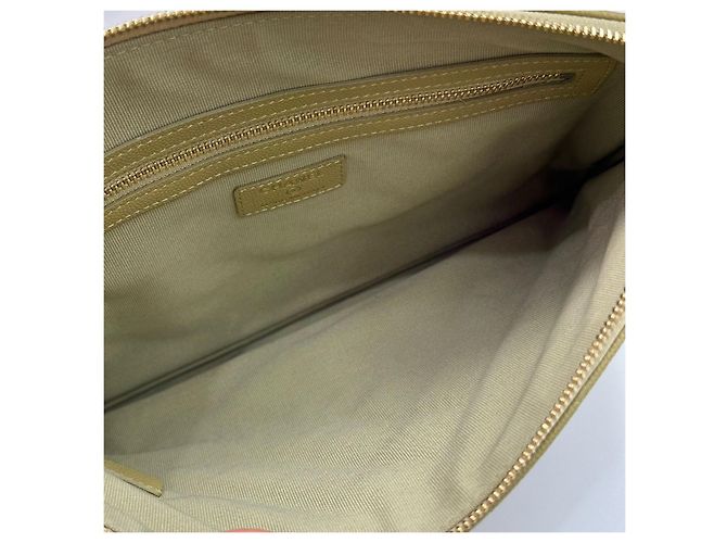Chanel Clutch Classic Olive Medium Caviar Gold Verde - vista 6