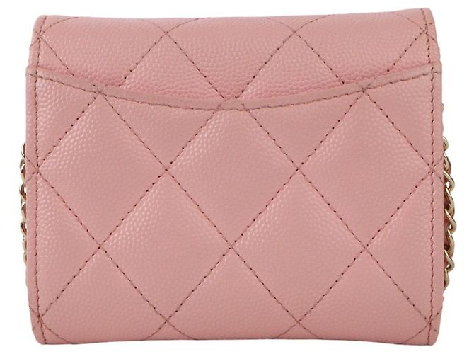 Chanel Classic Caviar Mini WOC Chain Kartenetui Rot - Ansicht 3