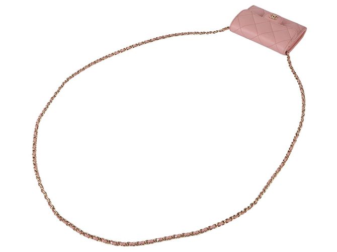 Chanel Classic Caviar Mini WOC Chain Kartenetui Rot - Ansicht 4