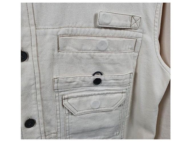 Camicia oversize in twill di cotone Acne Argento - vista 2