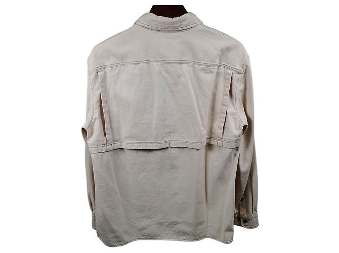 Camicia oversize in twill di cotone Acne Argento - vista 3