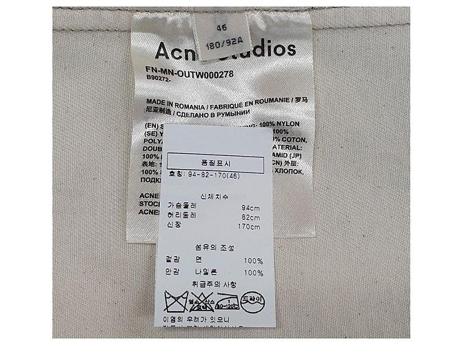 Camicia oversize in twill di cotone Acne Argento - vista 6