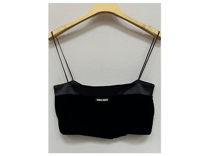 Miu Miu Top de terciopelo Plata - vista 2