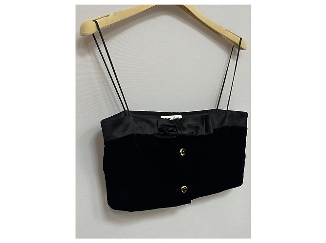 Miu Miu Top de terciopelo Plata - vista 3