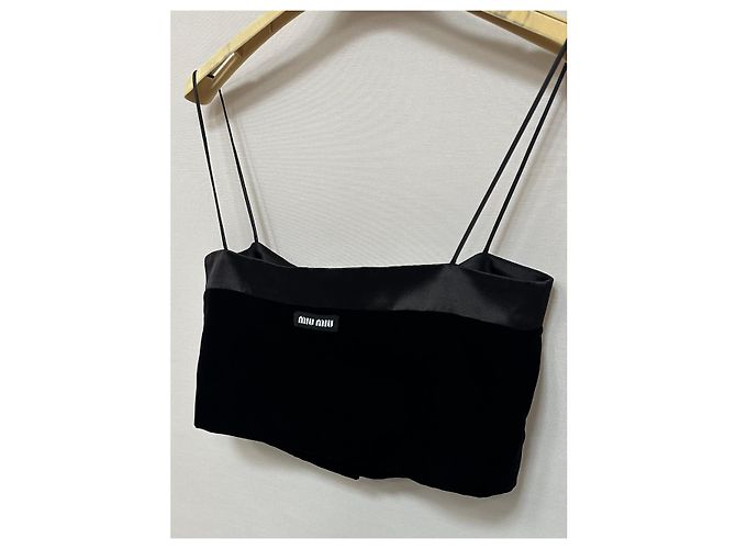 Miu Miu Top de terciopelo Plata - vista 5