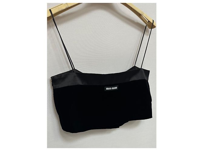Miu Miu Top de terciopelo Plata - vista 6