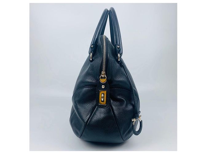 Borsa Tote in pelle nera con Gancini argento Salvatore Ferragamo - vista 3