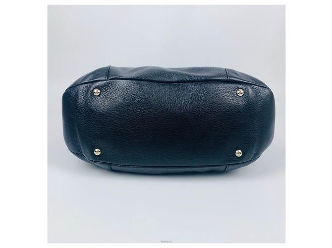 Borsa Tote in pelle nera con Gancini argento Salvatore Ferragamo - vista 4