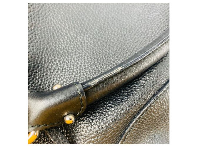 Borsa Tote in pelle nera con Gancini argento Salvatore Ferragamo - vista 6