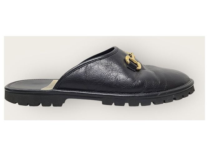 Gucci Mocassini in pelle con mors GG nero - vista 2