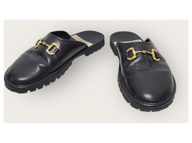 Gucci Mocassini in pelle con mors GG nero - vista 3