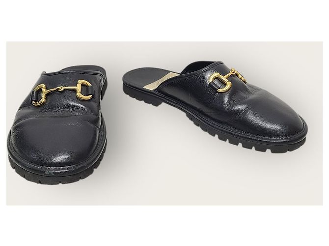 Gucci Mocassini in pelle con mors GG nero - vista 4