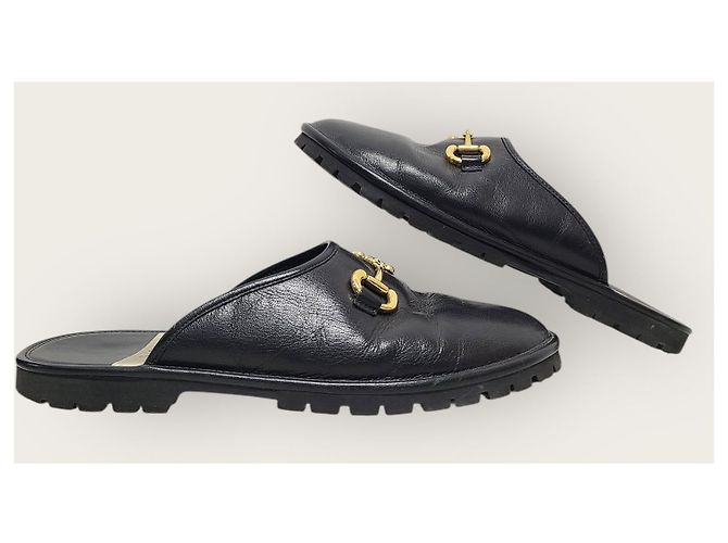 Gucci Mocassini in pelle con mors GG nero - vista 5