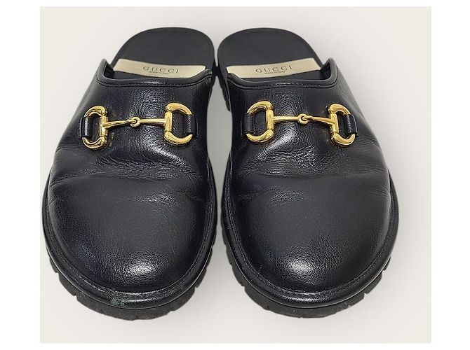 Gucci Mocassini in pelle con mors GG nero - vista 6