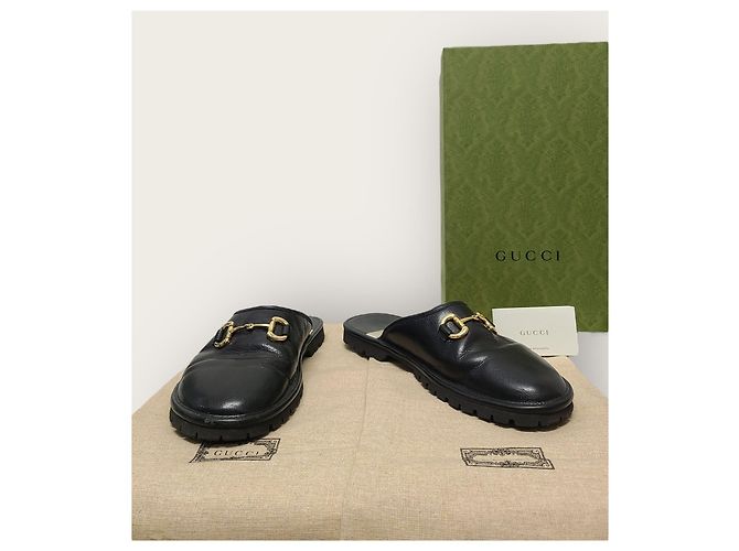 Gucci Mocassini in pelle con mors GG nero - vista 8