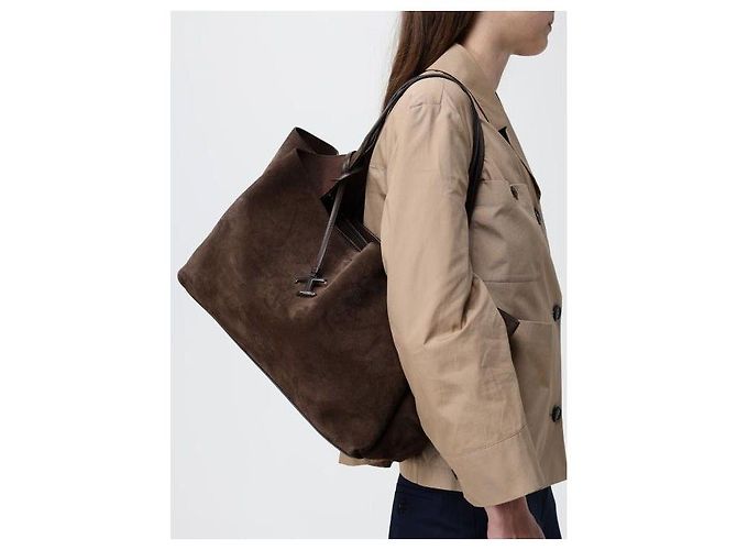 Tod's Zeitloser Wildleder-Tote-Bag in Medium Schwarz - Ansicht 4